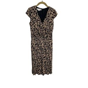 Kay Unger Animal Print Knee Length Dress 4